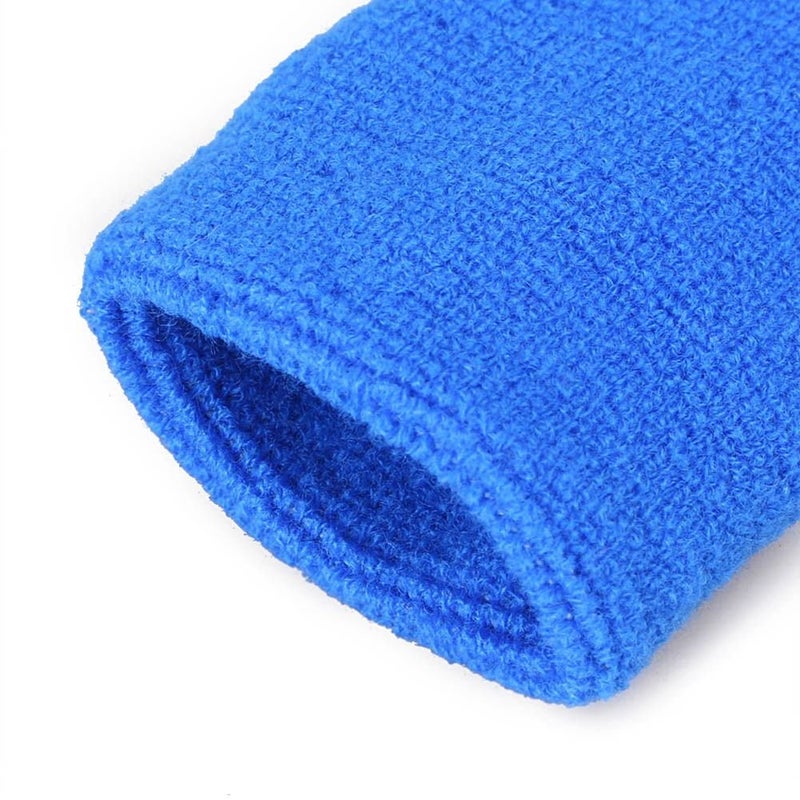 Mallofusa 10 Pack Colorful Sports Basketball Football Absorbent Wristband Sweatbands Party Outdoor Activity (Dark Blue) - Image 5